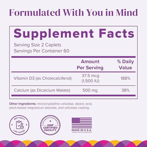 Barimelts Quick-Glide™ Calcium - 120 Smooth-Coated Caplets (1-Month Supply) - Bariatric Calcium Supplements for Women Support Bone Health After Bariatric Surgery in Kuwait