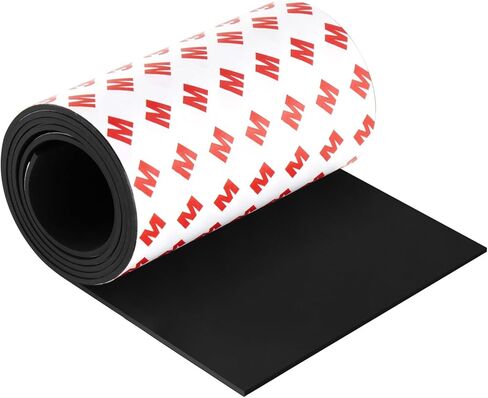 وسادات أثاث غير قابلة للانزلاق للأرضيات الصلبة، مقابض وسائد سيليكون ذاتية اللصق مضادة للانزلاق للأثاث والأجهزة المنزلية الإلكترونية، 4 × 40 بوصة (أسود) in Kuwait