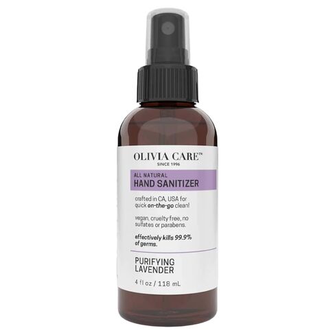 أوليفيا رعاية اليدين الكحول القائم على الكحول وتغمره تطهير الزيوت الأساسية لافندر 4 فلوريدا أوقية in Kuwait