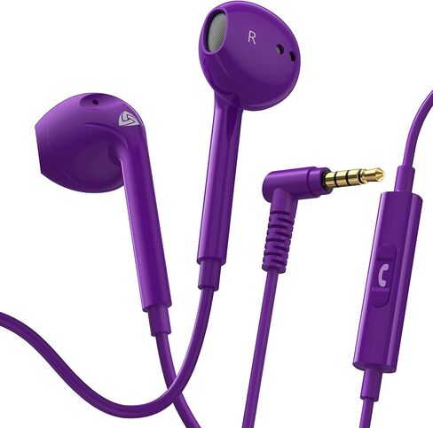 سماعات أذن لودوس زينيث سلكية في الأذن ، ضمان لمدة عامين ، سماعات مع الميكروفون ، سلكي ببذل 3.5 مم من الأذن لجهاز iPhone ، Samsung ، الكمبيوتر ، الكمبيوتر المحمول ، الأطفال ، طلاب المدارس ، النساء ، الأذن الصغيرة in Kuwait