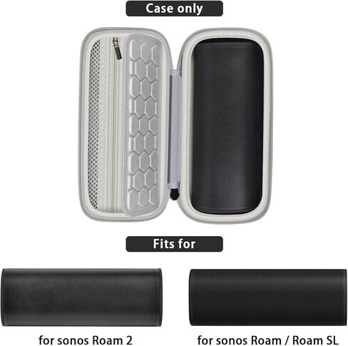 Aganinmore Travel Case Compatible with Sonos Roam 2 / for Sonos Roam/for Sonos Roam SL Portable Waterproof Bluetooth Speaker, Wireless Smart Speakers Carrying Cover Bag with Hand Strap- Case Only in Kuwait