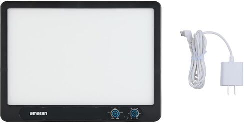 Amaran Verge, Edge-Lit LED Panel Light for Desktop Creators, 26W Bi-Color Soft Lighting 2,700K–6,500K, Front Knob & App Control, USB-C PD, Silent - Ideal for Streaming, Gaming & Vlogging, Charcoal in Saudi Arabia