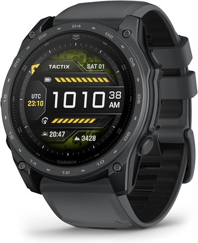 Garmin Tactix® 8 51mm ، شاشة شحن الطاقة الشمسية ، النخبة ، ساعة GPS الذكية التكتيكية الممتازة ، تشمل Applied Ballists Elite ™ Solver و Titanium Bezel و Sapphire Lens و 40 Met Rating in Kuwait