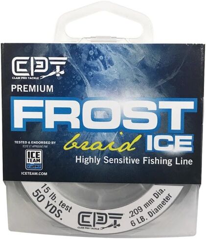 CLAM Pro Tackle 12002 CPT Frost Line Braid - 4lb - 1lb Dia - Hi-Vis Yellow - 50 Yard in Saudi Arabia