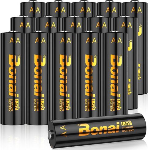 BONAI Lithium Batteries AA, 3500mAh Longest Lasting 1.5V Double A Battery - Ultimate Power for High Drain Devices, Non-Rechargeable (12 Pack) in Kuwait