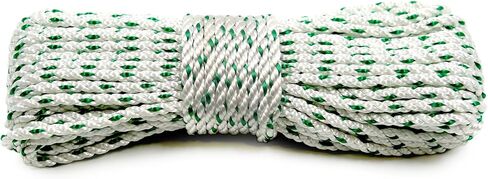 1/4 Inch x 65 Feet (6mm x 20m) Double Braided Polyester Rope - for Aborist Rigging Tree Work, Halyard, Sailing - High Strength Supporting for Camping, Hiking and Utility in Kuwait