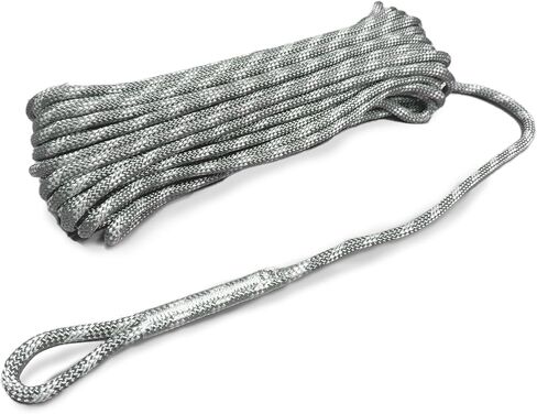 1/4 Inch x 65 Feet (6mm x 20m) Double Braided Polyester Rope - for Aborist Rigging Tree Work, Halyard, Sailing - High Strength Supporting for Camping, Hiking and Utility in Kuwait