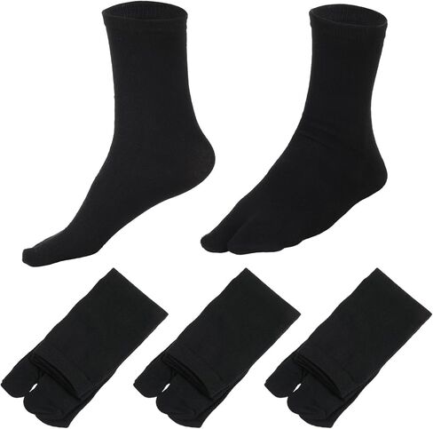3pack Japanese Tabi Socks, White Flip Flop Socks, Ninja Slippers Breathable Unisex in Kuwait