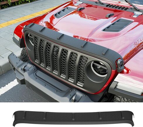 powoq Hood Deflector Compatible with 2020-2025 Jeep Gladiator JT Hood Protector Wrangler JL Shield TPE Deflector Replacement for 2020-2025 Jeep Gladiator JT Accessories in Saudi Arabia