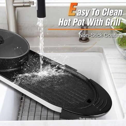 1500W Electric Indoor Grill,2 in 1 Smokeless Indoor Grills,Portable Korean BBQ Raclette Table Grill for Kitchen with Grill Net & Non-Stick Cooking Removable Plate 5 Temperature Control,Dishwasher Safe in Kuwait