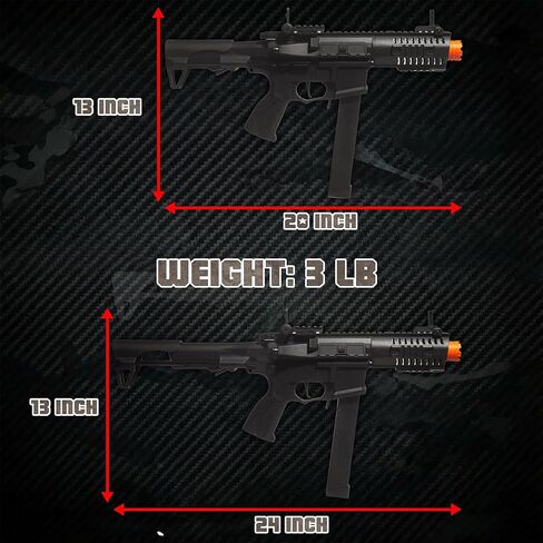 EMERBU Modified Gel Ball Blaster ARP9 - Metal Gearbox - 11.1V - High Speed＆Torque Motor - 10000 Hard Gel Balls - Electric Splatter Gel Ball Orby Blaster for Adult and Teen for Orbeez in Kuwait