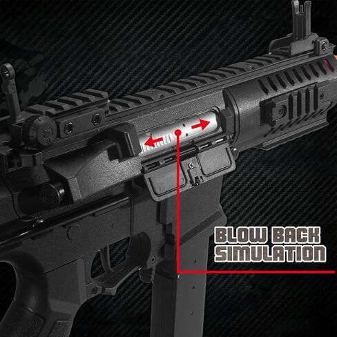 EMERBU Modified Gel Ball Blaster ARP9 - Metal Gearbox - 11.1V - High Speed＆Torque Motor - 10000 Hard Gel Balls - Electric Splatter Gel Ball Orby Blaster for Adult and Teen for Orbeez in Kuwait