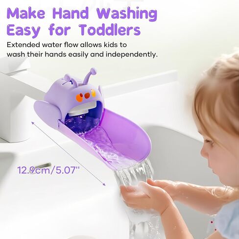 2 Pack Faucet Extender for Toddlers, PANIMOSI Kids Sink Extender for Bathroom, Kitchen, BPA Free, Baby Hand Washing Water Spout Extender Fits Standard and Gooseneck Faucet in Saudi Arabia