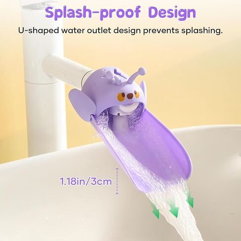 2 Pack Faucet Extender for Toddlers, PANIMOSI Kids Sink Extender for Bathroom, Kitchen, BPA Free, Baby Hand Washing Water Spout Extender Fits Standard and Gooseneck Faucet in Saudi Arabia