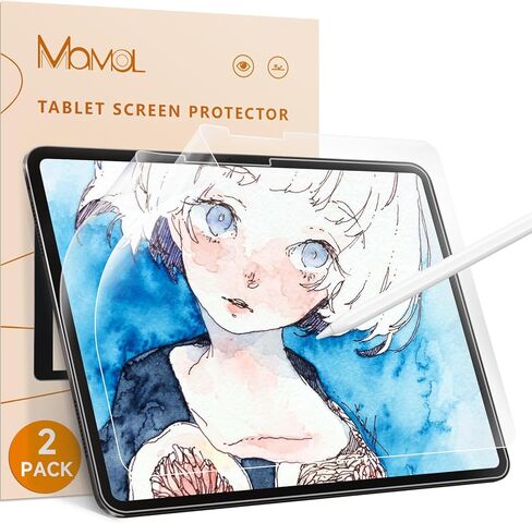 [عبوتان] واقي شاشة ورقي لجهاز Apple iPad Air 13 بوصة (2024، M2)/ iPad Air الجيل السادس، فلتر ضوء أزرق غير لامع مضاد للوهج، يكتب كورق حقيقي/حساسية عالية/خالي من الفقاعات in Kuwait