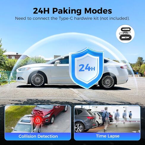 AZDOME 1080P كاميرا داخلية من النوع C واجهة كاميرا المقصورة لـ AZDOME M550 Pro-2CH/3CH Dash Cam in Kuwait