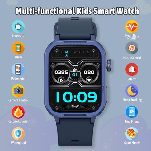 Smart Watch for Kids, Kids Fitness Tracker Smartwatch for Boys Girls Teens Gifts, Sleep Monitor Step Counter Pedometer DIY Watch Face Touch Screen in Saudi Arabia