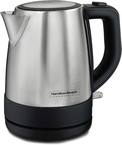 Hamilton Beach Commercial HKE110 Electric Kettle ، 1 Liter Carty ، Serving Free Free ، نافذة على مستوى الماء ، إغلاق تلقائي مع حماية غليان ، تصنيف الضيافة in Kuwait