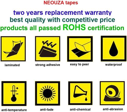 5 قطع من NEOUZA متوافقة مع خرطوشة شريط الملصقات Tze Tz المغلفة من Brother P-Touch مقاس 9 مم × 8 متر (TZe-325 أبيض على أسود) in Kuwait