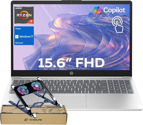 كمبيوتر محمول HP Essential، شاشة FHD مقاس 17.3 بوصة، AMD Ryzen 7 7730U، ذاكرة الوصول العشوائي 32 جيجابايت، 1 تيرابايت SSD، لوحة مفاتيح بإضاءة خلفية، لوحة مفاتيح رقمية، HDMI، كاميرا ويب، Wi-Fi 6، Windows 11 Home، فضي in Saudi Arabia