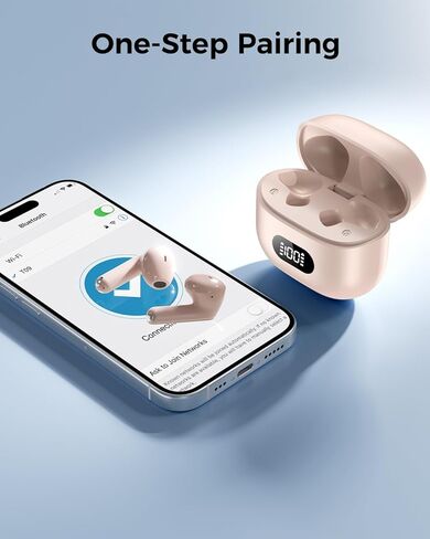 Wireless Earbuds,Bluetooth in Ear Buds with Immersive Surround Sound Stereo,Tap-Control,48 Hours Playtime,Bluetooth 5.4 LED Display Charging Case,IPX7 Waterproof Fit iPhone&Andriod Sports Workout in Kuwait