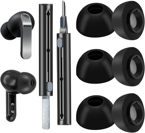 أطراف أذن إسفنجية لهاتف Samsung Galaxy Buds3 Pro - راحة فائقة وملاءمة لا تتزعزع مع أطراف وسائد أذن من الإسفنج الذكي، أطراف بديلة لسماعات الأذن مع قلم تنظيف - S/M/L in Kuwait