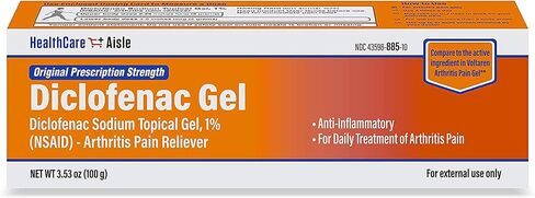 HealthCareAisle Diclofenac Gel, 1%, Arthritis Pain Relief - 50 g tube - Original Prescription Strength (NSAID) in Kuwait