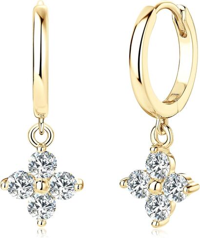 أقراط Moissanite Hoop للنساء ، 925 Sterling Silver D-E Lab Color Color Miamond-Diamond Huggie Hoops ropring for Entivity Ears Hypoallergenic Jewelry in Kuwait