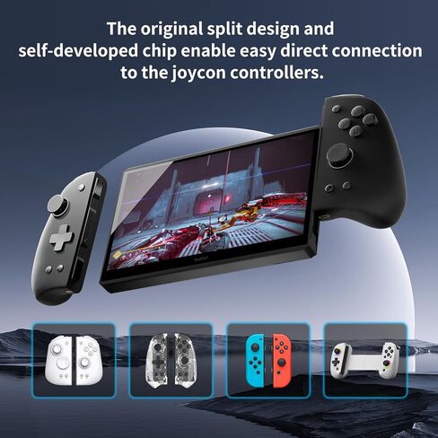 شاشة PeakDo 7 بوصة 60 هرتز لبث الألعاب المحمولة 0 الكمون 100 قدم شاشة وحدة تحكم ألعاب لاسلكية للكمبيوتر الشخصي، Xbox، PS5/4، Switch، شاشة محمولة تعمل باللمس USB C HDMI شاشة ألعاب خارجية (V3) in Kuwait