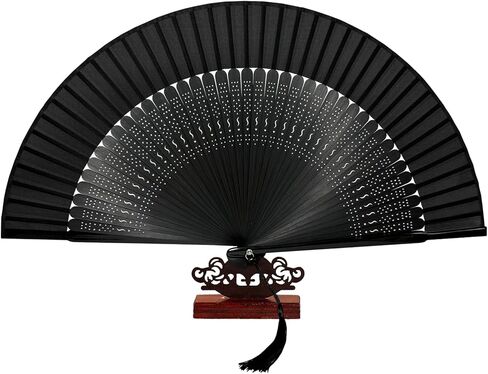 مراوح اليد للنساء القابلة للطي - مروحة قابلة للطي من الخيزران ، معجبين لزفاف الرقص على الخط ، لحفل الزفاف المحمولة ، هدية أداء الكنيسة الأنيقة (غراي ساكورا) in Kuwait