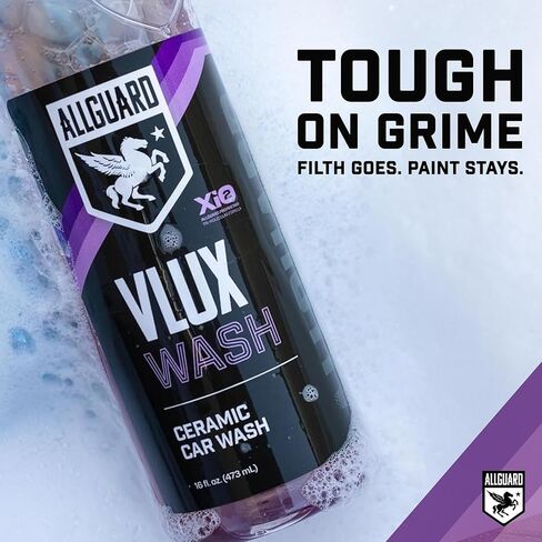 Vlux Wash - Soap Car Wash Standing مع XiO2 ™ Ceramic - Suds الخرق الأوساخ نظيفة بلطف مع صيغة النصف الرقم الهيدروجيني - يعزز حماية الطلاء أو الشمع أو المواد المانعة للتسرب - اللمعان. in Kuwait