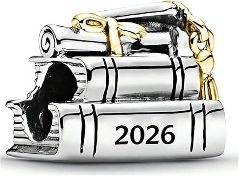 Class of 2025 Graduation Charm Bachelor's Hat Beads Compatible with Pandora Charm Bracelets in Saudi Arabia