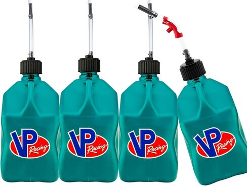 VP Racing Utility Container 5.5 Gallon - 4 Pack With 4 Deluxe Hoses and a Get Bent Hose Bender (Patriot, 4 Pack) in Saudi Arabia