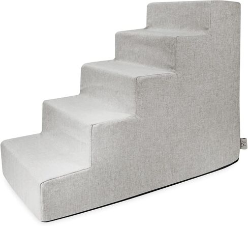 Best Pet Supplies Dog Stairs for Small Dogs & Cats, Foam Pet Steps Portable Ramp for Couch Sofa and High Bed Non-Slip Balanced Indoor Step Support, Paw Safe No Assembly - Dark Brown, 5-Step in Saudi Arabia