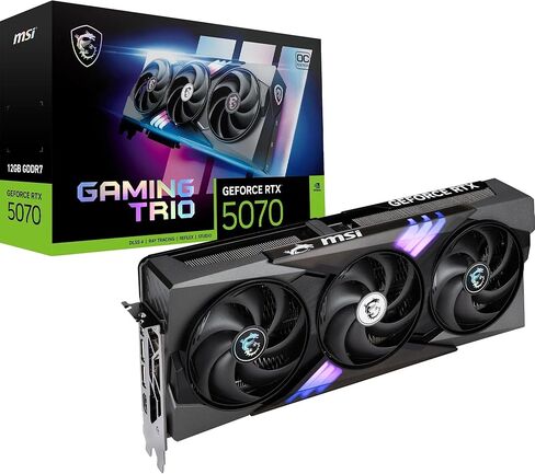 MSI GeForce RTX 5070 12G Gaming Trio OC Graphics Card - RTX 5070 GPU ، 12GB GDDR7 (28GBPS/192 -bit) ، PCIe 5.0 -TRI FROZR 4 (3 X Stormforce fan) - RGB - HDMI 2.1B ، DisplayPort 2.1B in Saudi Arabia