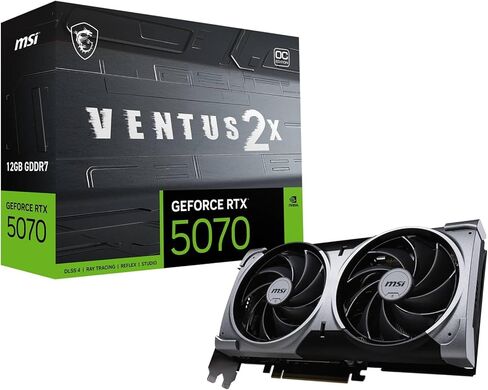 MSI GeForce RTX 5070 12G GAMING TRIO OC Graphics Card - RTX 5070 GPU, 12GB GDDR7 (28Gbps/192-bit), PCIe 5.0 -TRI FROZR 4 (3 x STORMFORCE FAN) - RGB - HDMI 2.1b, DisplayPort 2.1b in Saudi Arabia