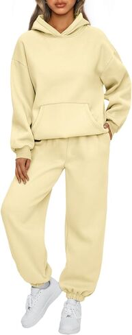 AUTOMET Womens 2 Piece Outfits Lounge Hoodie Sweatsuit Sets Oversized Sweatshirt Baggy Fall Fashion Sweatpants with Pockets in Kuwait