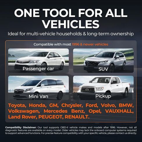 AUTOPHIX 3210 Pro Bluetooth OBD2 Scanner for ABS SRS Transmission Check Engine Code Reader Wireless Car Scan Tool Diagnostic Scanner with Battery Test Support iPhone, iPad, Android for All Vehicles in Kuwait