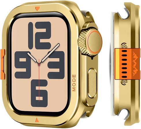 2 in-1 غطاء معدني متوافق مع Apple Watch Ultra 2/1 Case 49mm ، المصد الوعرة مع حامي الظهر لـ IWatch Ultra 49mm ، Black in Kuwait
