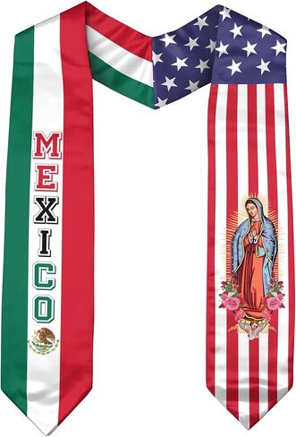 CHIARA CONTI11 Mexican Graduation Sash, Mexico Graduation Stole 2024,Mexican American Flag Graduation Sash in Kuwait