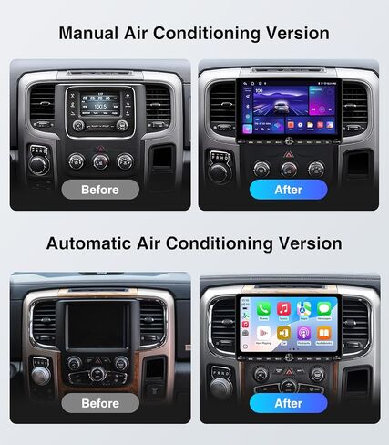 ستيريو سيارة بشاشة لمس 10 بوصة لسيارة دودج رام 1500 2500 3500 2013-2018 (التحكم اليدوي في المناخ) ترقية مجموعة استبدال الراديو مع CarPlay اللاسلكي Android Auto DSP GPS Navigation (4GB+64GB) in Kuwait