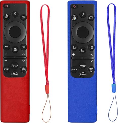 2 Pack Remote Cover for Samsung Smart TV, Silicone Protective Case for Samsung Solar Cell Remote 2021 2022 BN59-01357 BN59-01385 BN59-01265A Anti-Slip Remote Case (Royal Blue +Black Not Glow) in Saudi Arabia