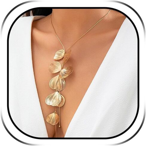 قلادة ورقة الذهب قلادة للنساء قلادة ذهبية مكتنزة قلادة مبالغ فيها قلادة مكتنزة كبيرة in Kuwait