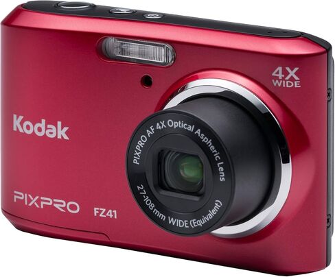 kodak pixpro Zoom FZ41 16 MP الكاميرا الرقمية مع تكبير بصري 4x وشاشة 2.7 "LCD (أحمر) in Kuwait