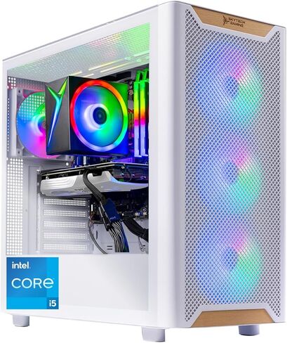 Skytech Gaming Omega 2 Desktop PC, Intel i5 14400F 2.5 GHz (4.7GHz Turbo), NVIDIA RTX 5060 Ti 16GB, 1TB Gen4 NVMe SSD, 16GB DDR5 RAM 5200, 650W Gold PSU, Wi-Fi, Win 11 in Saudi Arabia