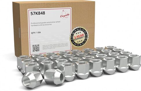 Wheel Accessories Parts 20 Pcs M12x1.5 12x1.5 Thread OE Bulge Acorn Lug Nuts 1" Long Black 13/16" 21mm Hex Fits Ford Fusion ｜ Mazda 3 CX 5 ｜ Hyundai Elantra ｜ KIA Soul ｜ Mitubishi Outlander in Kuwait