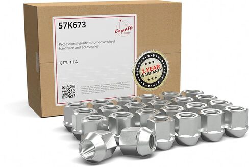 Wheel Accessories Parts 20 Pcs M12x1.5 12x1.5 Thread OE Bulge Acorn Lug Nuts 1" Long Black 13/16" 21mm Hex Fits Ford Fusion ｜ Mazda 3 CX 5 ｜ Hyundai Elantra ｜ KIA Soul ｜ Mitubishi Outlander in Kuwait