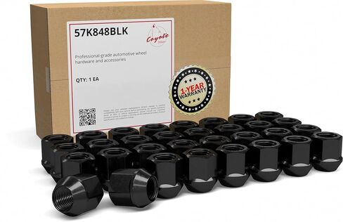 Wheel Accessories Parts 20 Pcs M12x1.5 12x1.5 Thread OE Bulge Acorn Lug Nuts 1" Long Black 13/16" 21mm Hex Fits Ford Fusion ｜ Mazda 3 CX 5 ｜ Hyundai Elantra ｜ KIA Soul ｜ Mitubishi Outlander in Kuwait