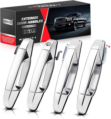 WEILEITE Door Handles Chrome Fit for 07-13 Chevy Silverado GMC Sierra 1500 Cadillac Escalade Yukon XL Denali Chevrolet 2500 3500 HD Tahoe Avalanche Suburban 2007 2008 2009 2010 2011 2012 2013 2014 in Kuwait