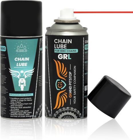 GRAND PITSTOP Chain Cleaner, Degreaser 500ml and Chain Lube, Greaser, 500ml Motorcycle Bike Chain Cleaner for all bikes Motorcycles, Super Durable in Saudi Arabia